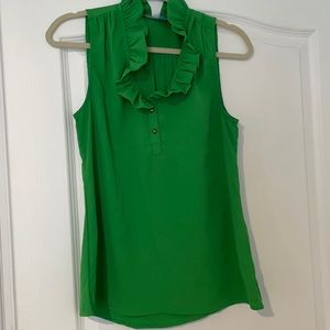 Southern fRock ruffle neck sleeveless blouse